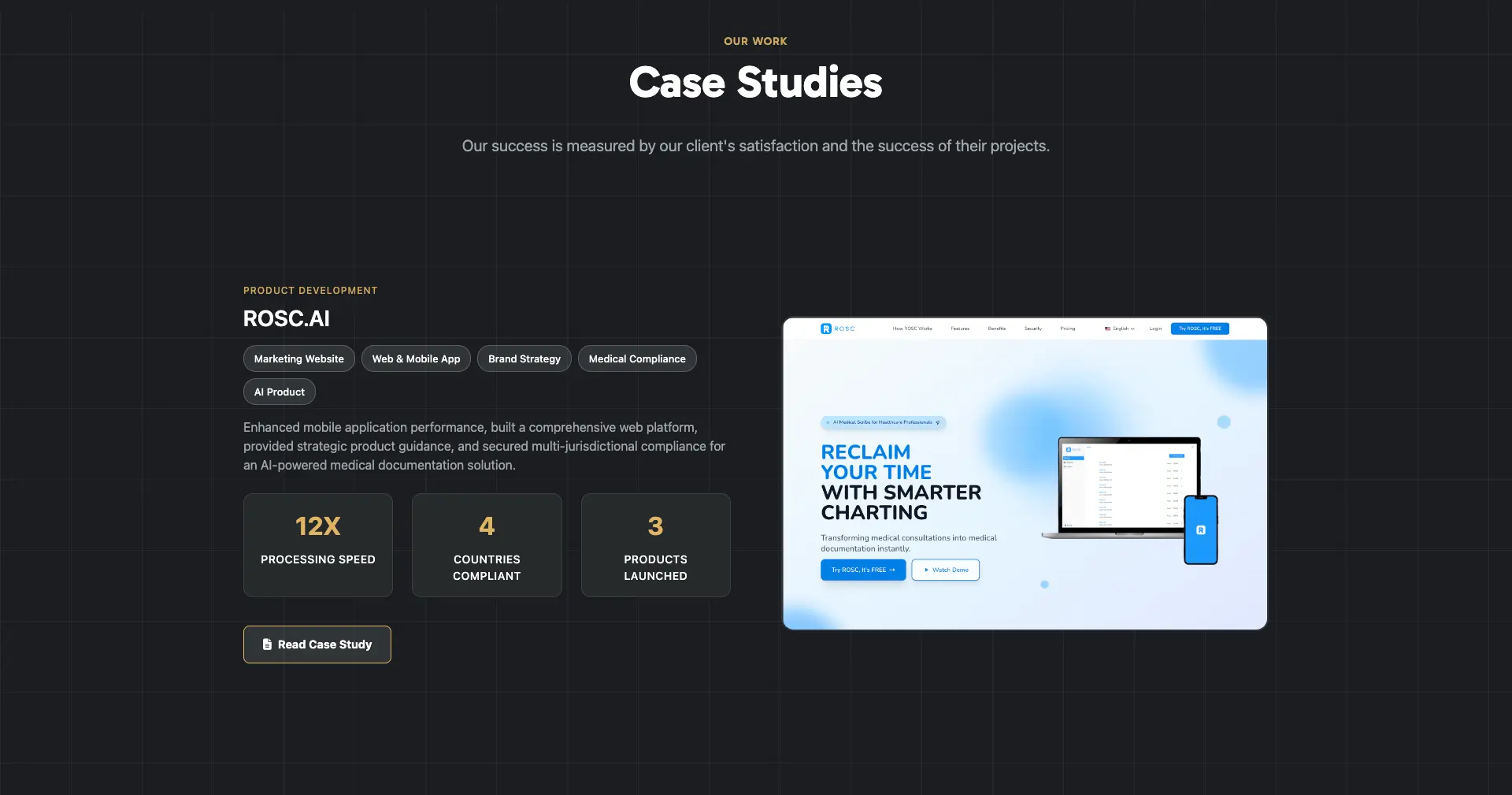 Case studies section